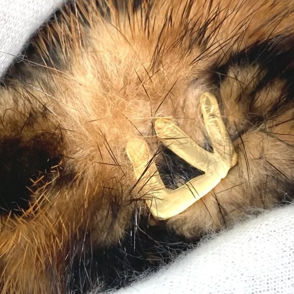 LOUIS VUITTON leopard pattern ear muffler ear warmer Earmuff Brown/Black - Picture 6 of 6